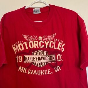 Harley-Davidson Red Milwaukee Graphic Tee